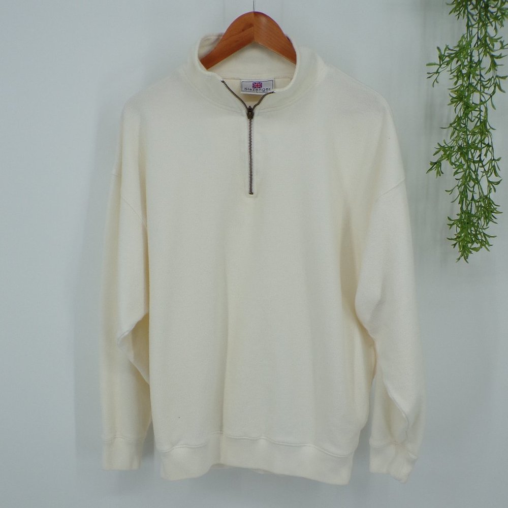 Slazenger Cream Quarter-Zip Sweatshirt